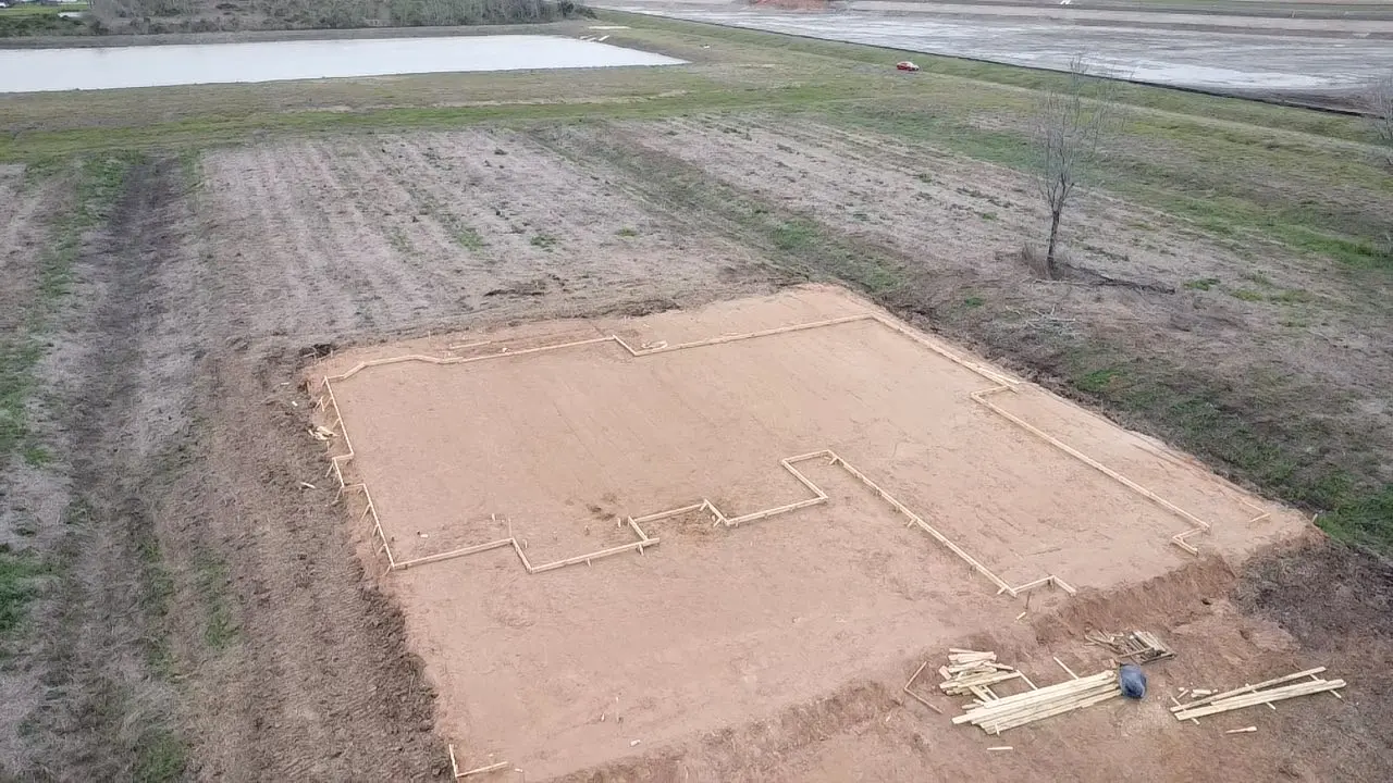 New residential concrete slab foundation by Trinity Construction Services